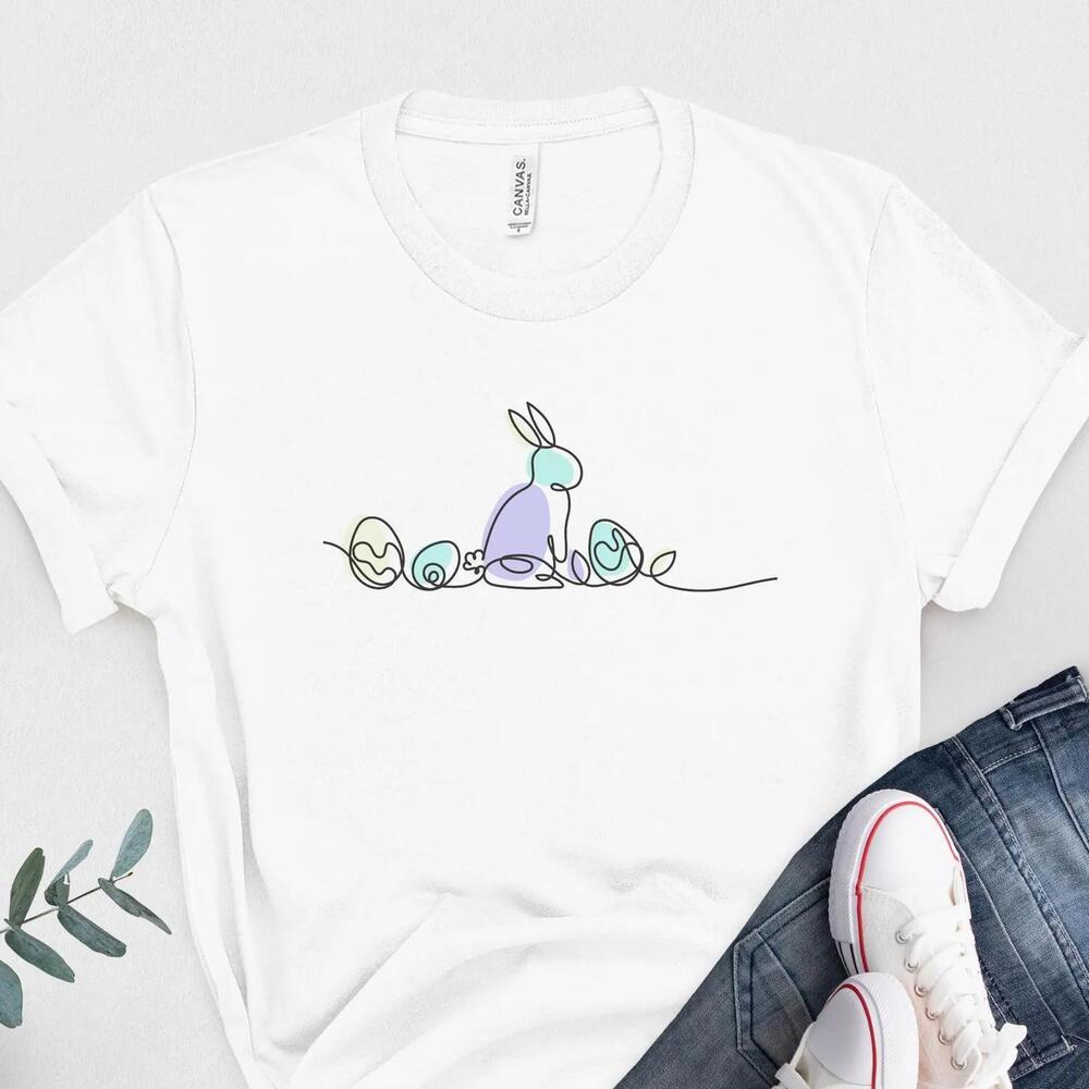 Easter Shirt, Happy Easter Sunday Gift, Minimalist Spring T-Shirt, Unisex